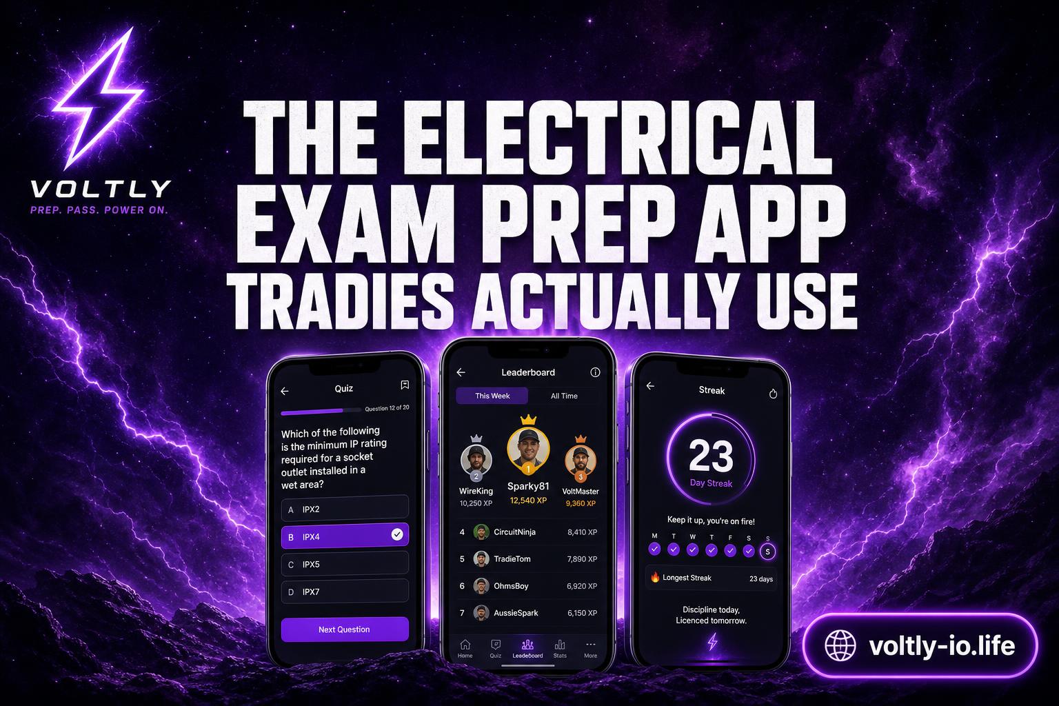 Landscape hero ad The Electrical Exam Prep App Tradies Actually Use